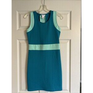 Candies Two Tone Y2K Green Knee Length Dress Stretch Sz Small